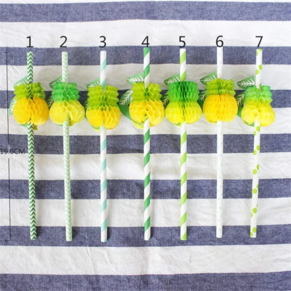 Pineapple Environmental Art Paper Straw - 图片 3